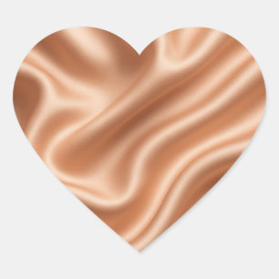 Silk Fabric Texture Gold Background-97082 Heart Sticker