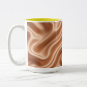 Silk Fabric Texture Gold Background-97082 Two-Tone Coffee Mug