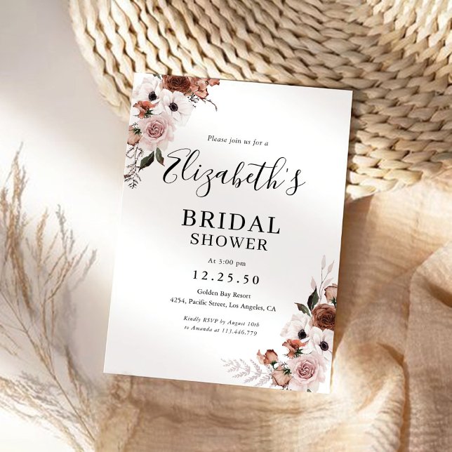 Silk Floral Bridal Shower Invitation (Creator Uploaded)