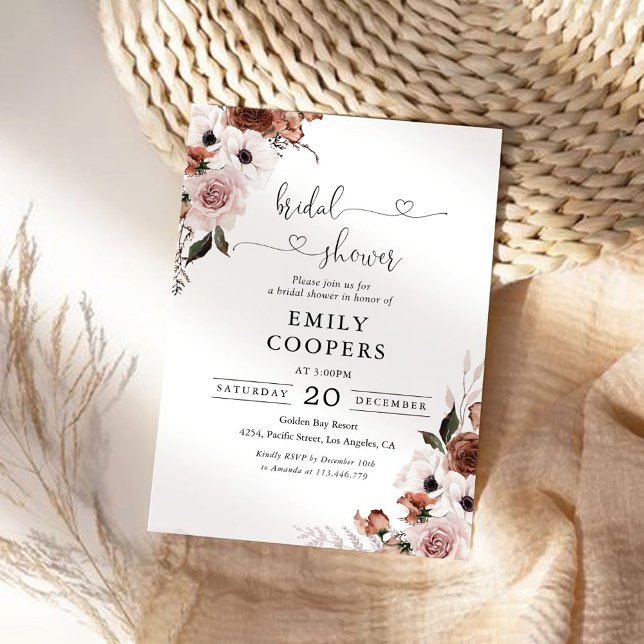 Silk Floral Bridal Shower Invitation (Creator Uploaded)