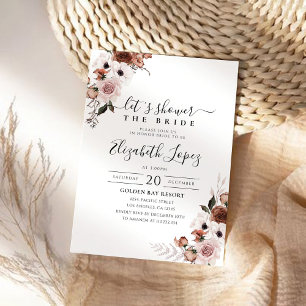 Silk Floral Bridal Shower Invitation