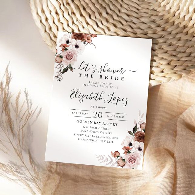 Silk Floral Bridal Shower Invitation (Creator Uploaded)