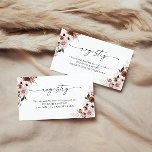 Silk Floral Registry Enclosure Card