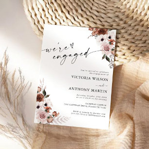 Silk Floral We are engaged Invitation