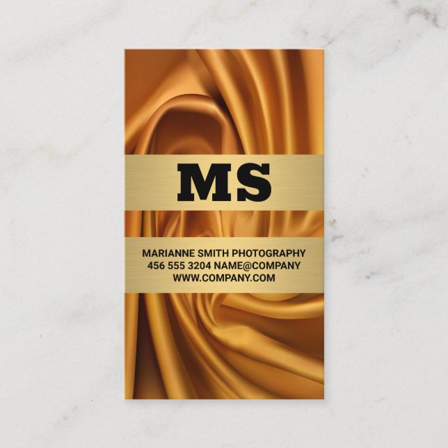 Silk Gold Fabric Business Card (Front)