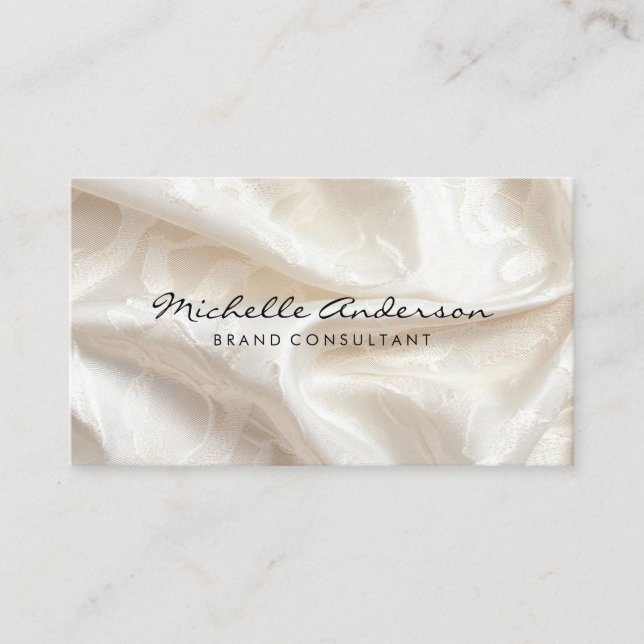 Silk Material Drapery | Wardrobe | Fabric Business Card (Front)