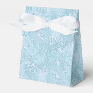 Silk Moire Small Pattern in Bright Aqua Favour Box