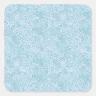 Silk Moire Small Pattern in Bright Aqua Square Sticker