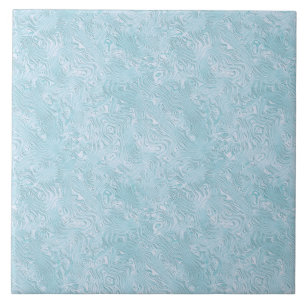 Silk Moire Small Pattern in Bright Aqua Tile