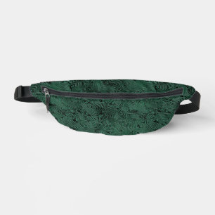 Silk Moire Small Pattern in Forest Green Bum Bags