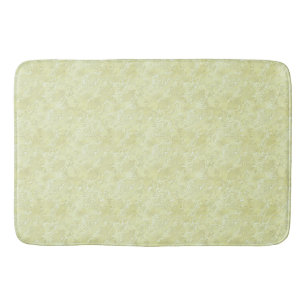 Silk Moire Small Pattern in Lemon Yellow Bath Mat