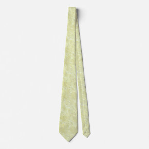 Silk Moire Small Pattern in Lemon Yellow Tie