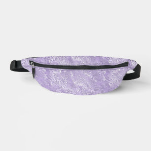 Silk Moire Small Pattern in Lilac Lavender Bum Bags