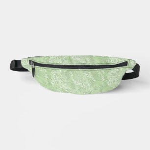 Silk Moire Small Pattern in Lime Green Bum Bags