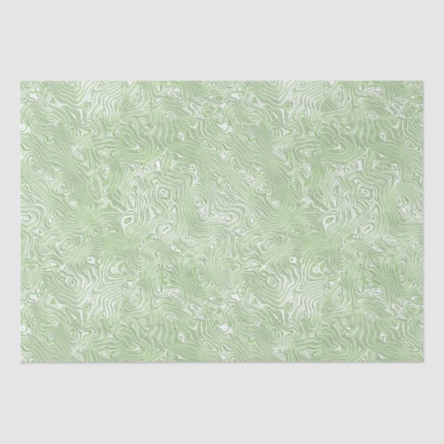 Silk Moire Small Pattern in Lime Green Tissue Paper (Front)