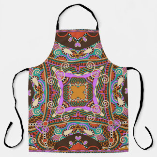 silk neck scarf or kerchief square pattern design  apron