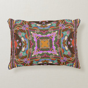 silk neck scarf or kerchief square pattern design  decorative cushion