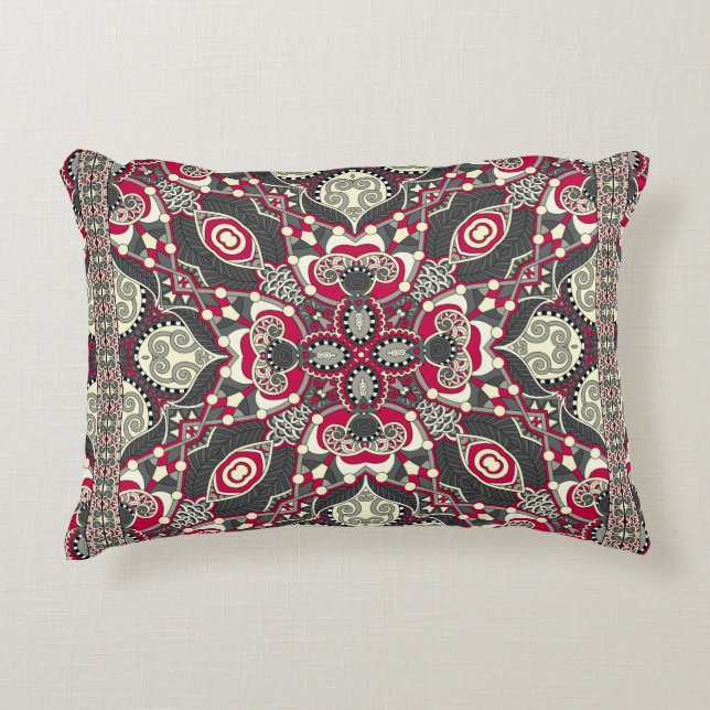 silk neck scarf or kerchief square pattern design  decorative cushion (Front)