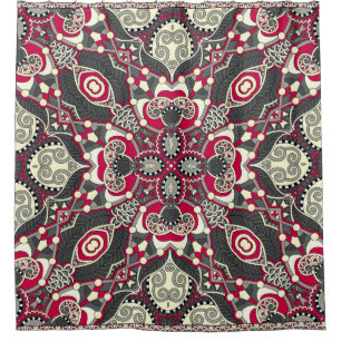 silk neck scarf or kerchief square pattern design shower curtain