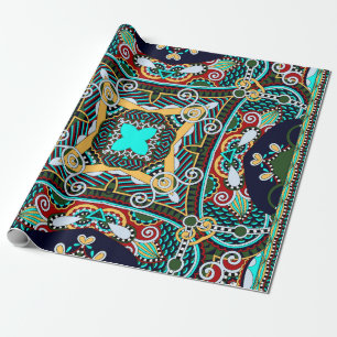 silk neck scarf or kerchief square pattern design  wrapping paper