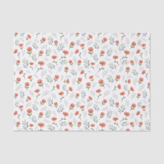 Silk paper Amapolas and branches in spring