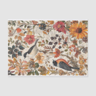 Silk paper Decoupage Autumn Wildflowers Var02