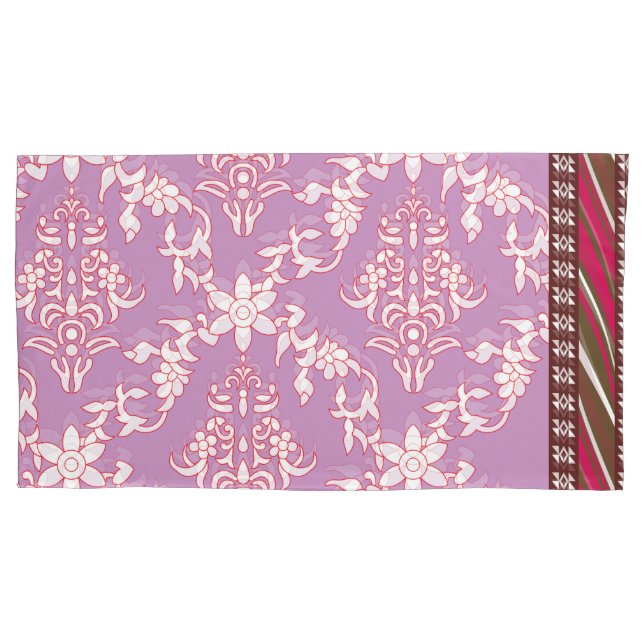 Silk Pillowcase for Hair | King, Cotton & Embroide (Front-Left)