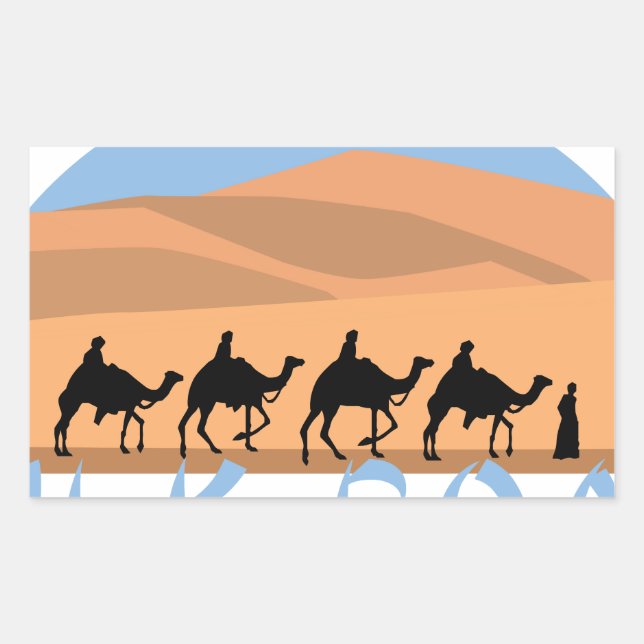 Silk Road Rectangular Sticker (Front)