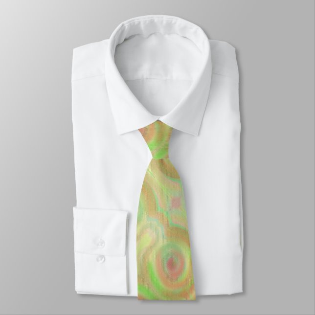 Silk Screened In Spring Abstract Tie (Tied)