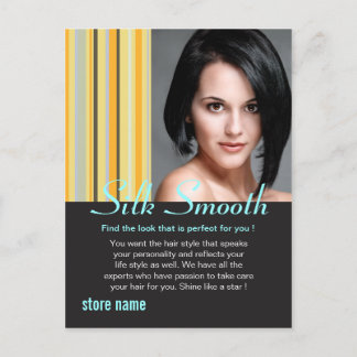 Silk smooth hair postcard