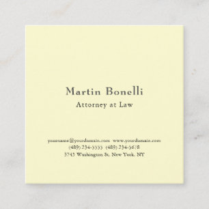 Silk Unique Classical Personalised Custom Cream Square Business Card