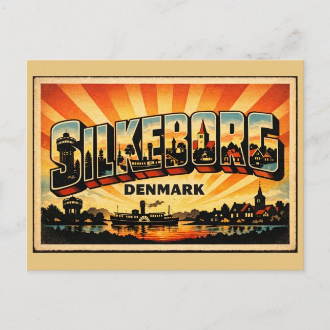 Silkeborg Denmark Lake Postcard (Front)