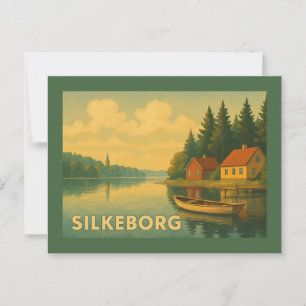 Silkeborg Denmark Lake Postcard