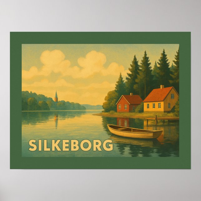 Silkeborg Denmark Lake Poster (Front)