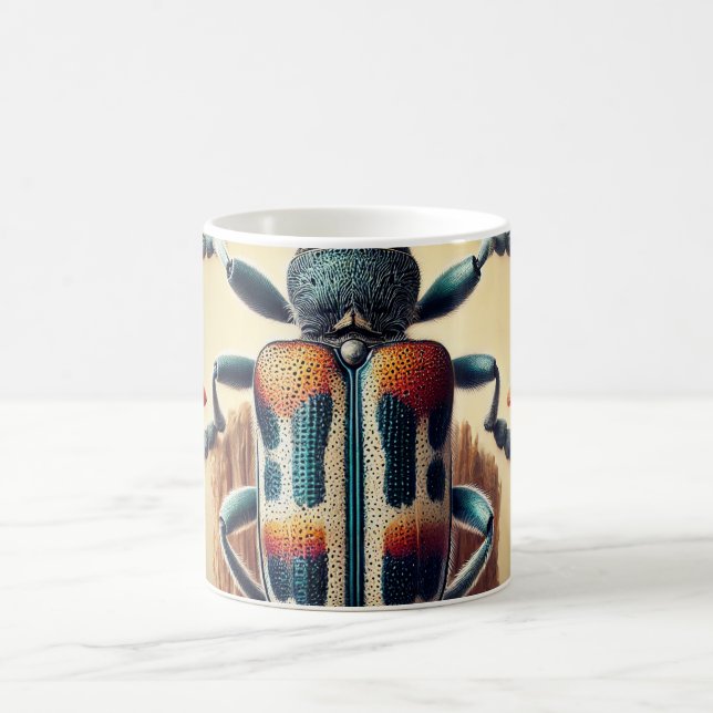 Silken Fungus Beetle Cryptophilus integer 200824IR Coffee Mug (Center)
