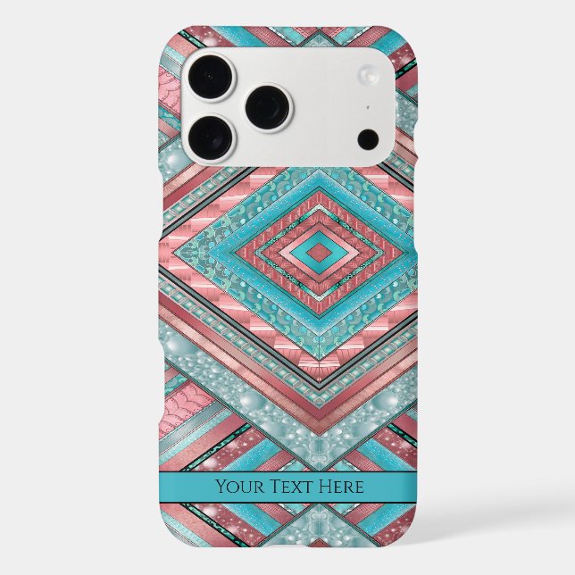 Silken Stripes - Geometric - Blue Copper (Back)