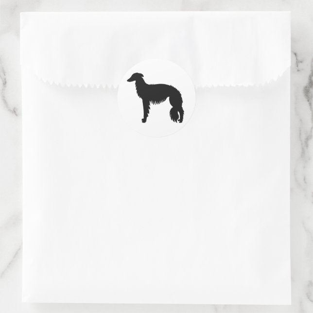 Silken Windhound  Classic Round Sticker (Bag)