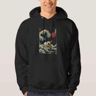 Silken Windhound Japanese Kanagawa Wave Surf Dog Hoodie