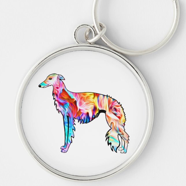 Silken Windhound Marbled Key Ring (Front)