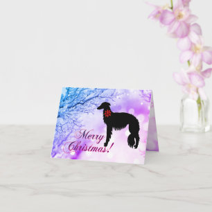 Silken Windhound Merry Christmas Card