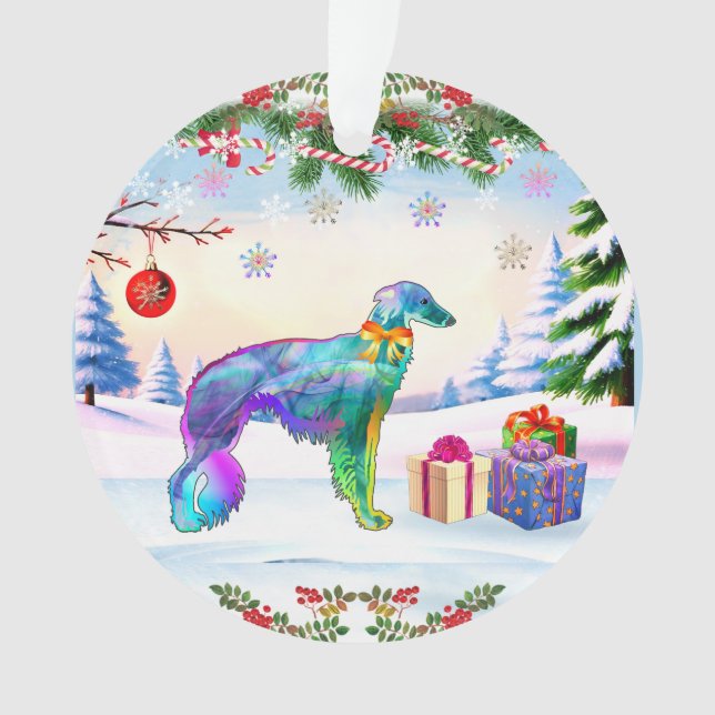 Silken Windhound X-mas Ornament (Front)