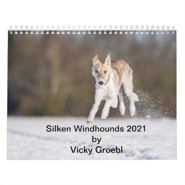 Silken Windhounds by Vicky Groebl Puppies 1-2 Calendar (Cover)