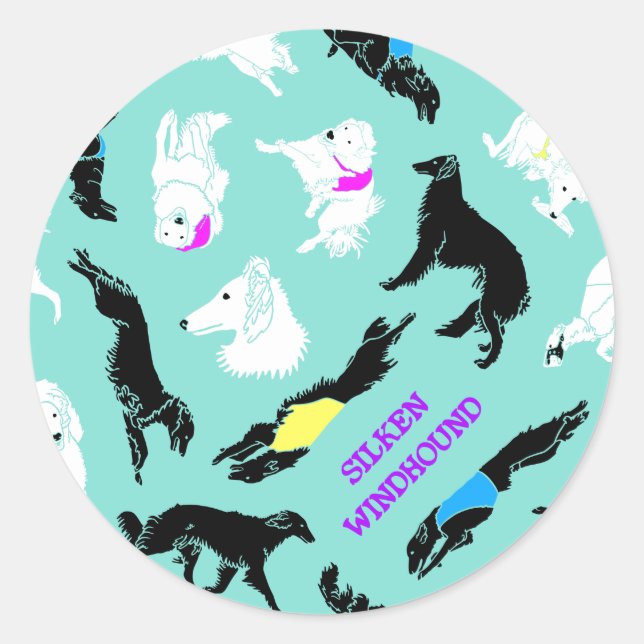Silken Windhounds Classic Round Sticker (Front)