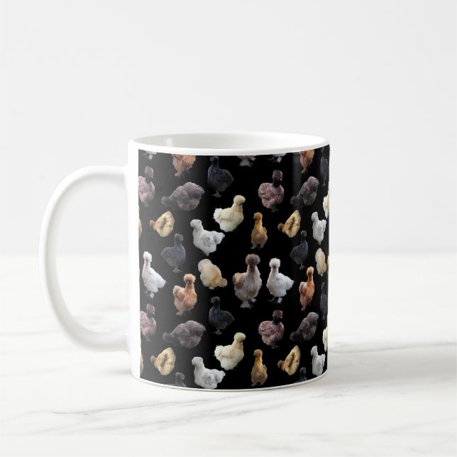 Silkie Bantam Chickens Coffee Mug (Left)