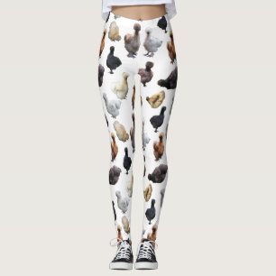 Silkie Bantam Chickens Leggings