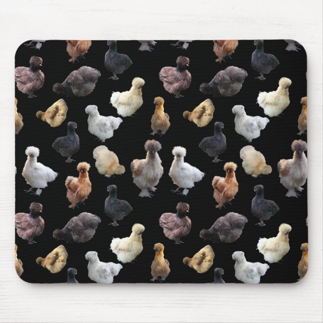 Silkie Bantam Chickens Mouse Mat (Front)