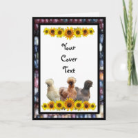 Silkie Bantam Sunflower Rainbow Corn Greeting