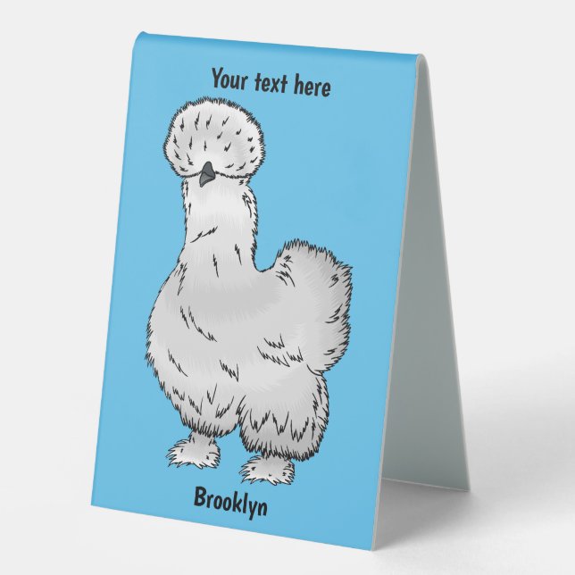 Silkie chicken cartoon illustration (Front)