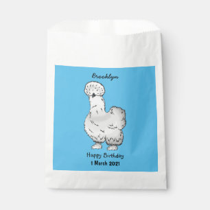 Silkie chicken cartoon illustration favour bags