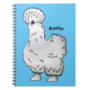 Silkie chicken cartoon illustration notebook